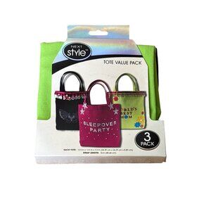 Next Style 3 Pack Canvas Tote‎ Bags